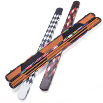 Three - slot billiard pole box Advanced round PU leather box single - section pass rod optional can be split three - shot