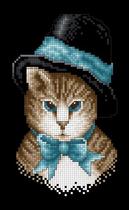 Cross stitch electronic drawing 2171 cat 54 animal 52W * 90H19 color PAT source file
