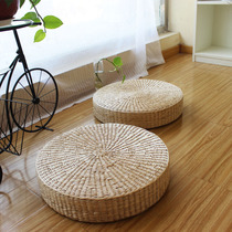Tatami cushion futon cushion cushion thickened straw meditation mat Buddha cushion floating window mat summer yoga mat
