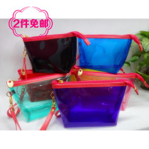 Special new multi-color waterproof transparent bag dumpling shape translucent candy color cosmetic bag transparent jelly bag