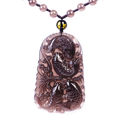 展示与对比:开光2018年属猴人的吉祥物【祥安阁金麟福禄】黑曜石吊坠