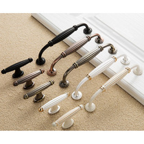 Solid wardrobe Ming fit drawer pull handle European-style ivory white gate cupboard door handle hardware big clothe cabinet