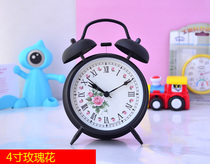 European high-end 4 inch super loud alarm clock English digital double bell alarm clock Silent Night Light