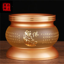 Pure copper for the Buddha glass incense burner living room for the god of wealth temple offering copper incense burner incense sticks inserted into the home interior ornaments