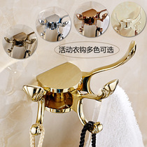 Bedroom hanger door adhesive hook single hook wall hanging coat hook European movable wall door rotating wall Creative