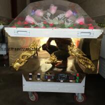 (New tide titanium gold water crystal coffin liner stainless steel) got water Funeral Supplies to release flower circle manufacturer direct sales