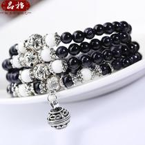 Crystal stalls romantic starry sky blue sandstone multi-circle accessories hand string Joker crystal bracelet female Korean jewelry gift