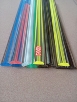 Processing custom high transparent plexiglass acrylic trapezoidal rod red yellow blue purple and white line trapezoidal yoke rod