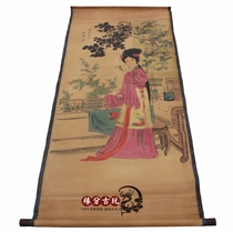 Antique Middle Hall Antique Calligraphy Painting Middle Hall Painting Chinese Painting Living Room Hanging Painting Landscape Painting Tang Yin Standing Book Girl Figure Framed