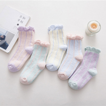 Moon socks Autumn and winter maternity socks Coral velvet no fluorescent agent loose pregnant socks wide mouth socks three pairs