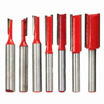 Woodworking double-edged straight knife engraving wood milling cutter edging machine head 1 2 1 4 shank knife head straight knife