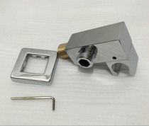 All copper square concealed water outlet connector with hose hand spray hand shower socket 360 rotating square decorative cover