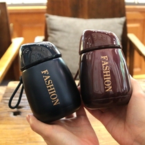 Korean version of the small mini 304 stainless steel thermos Korean version of the small fresh pearlescent men and women handle portable water cup