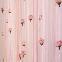 High-grade luxury encrypted rose wire curtain Door curtain with flower wire curtain flat silver flower curtain hanging curtain curtain