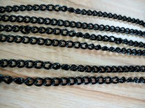 Black fluorescent lamp hanging chain sign Chain tag metal hanging chain iron chain Billboard chain chain small chain