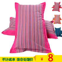 Lose handling clearance special price cotton old coarse cloth pillowcase encryption thick single pillowcase