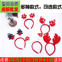 Christmas head buckle headdress ornaments adult children dress up clothing elderly headband snowman headband