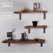 Solid Wood Shelf Laminate Holder Living-room Wall-mounted Shelf Wall Shelving Shelf Wooden Board Storage Shelf Wood Board Bay Sub