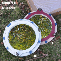 Merryne Mediterranean boat warehouse mirror bathroom style lifebuoy mirror hanging wall ornaments swimming ring