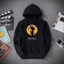 Hong Kong Tide Brand Spring and Autumn Hong Kong Wind Wukong Sweats Mens Japanese Hooded Loose and Velvet Kangaroo Long Sleeve Jacket