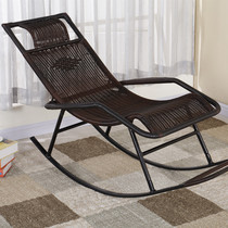 Rattan rocking chair Leisure chair Old man chair Lazy recliner Rattan woven Wrought iron leisure balcony Adult nap chair