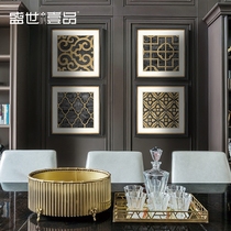 American Living Room Decoration Painting Sofa Background Wall Modern Abstract Restaurant Hanging Painting Bedroom Mural Headboard Painting Cardboard