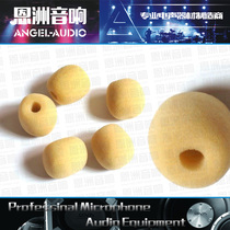 Skin color ear-hook microphone small cotton ball head wearing microphone sleeve headset windproof sponge sleeve anti-spray saliva cover