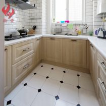 Size octagonal black and white tiles Living room parquet floor tiles Kitchen bathroom Bathroom Balcony All-ceramic Nordic tiles