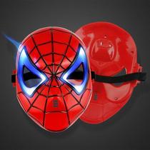 Spider-man US team Iron Man luminous mask childrens mask Anime party COS Childrens Day gift