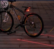 Bicycle laser tail light night riding light mountain bike riding light bicycle double line width light