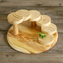 Special round sushi board table white wood six-step ladder six-step ladder Ladder Japanese and Korean dining table Japanese and Korean cuisine utensils