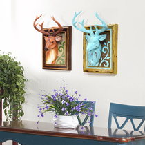 Creative home three-dimensional simulation deer head decoration wall hanging fashion simple European retro pastoral wall painting wall decoration pendant