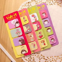 韩国创意文具 可爱饼干女孩便利贴 彩色便签本 便签N次贴 便条纸