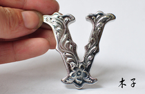 木子手工制热销不锈钢板切割篆刻唐纹雕花皮带扣头可做其它字母