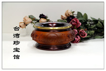 Taiwanese technology 7-Po glazed lotus Buddha character smoked incense stove stand incense stove pure copper incense stove tray incense stove