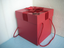 High-grade gift box gift box gift box 13 8X13 8X13cm European square red full hundred
