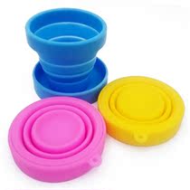 Outdoor Travel Away Travel Portable Folding Cups Food Grade Silicone Gel Water Glass Multifunction Mini Telescopic Wash Cup With Lid