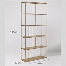 Nordic wrought iron bookshelf industrial wind storage rack LOFT living room porch partition display rack floor-to-floor multi-storey lockers