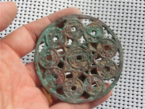 Antique Handicrafts Antique Bronze Appreciation Play 4423 Hollow Antique Pulp Gift Pendant