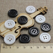 Full 13 yuan round ordinary black and white suit shirt practical button handmade accessories button 17mm