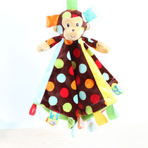 Little monkey comforting towel doll baby hand puppet newborn plush comforting toy baby can be imported