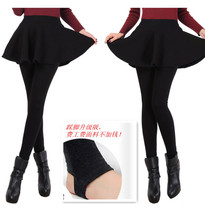 Square dance big swing cover hip dance dance one skirt autumn and winter plus velvet thick dancing women practice long pants outside