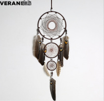 dream catcher Indian dream catcher handmade pendant birthday gift big feather big ring