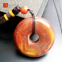 North ticket Warring States red Agate peace buckle Necklace pendant Bodhi Buddha beads accessories pendant car pendant jewelry