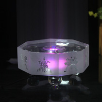 Crystal glass crafts Crystal luminous base transparent bar counter ornaments Buddha lamp holder Stupa base