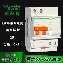 Schneider leakage circuit breaker air switch home improvement 2p 63A leakage protector 2p circuit breaker open EA9