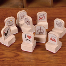Dream meet diy photo album handmade accessories Korean stationery rubber wooden seal mustache seal