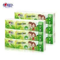 Heart phase print embossed with fragrant hand parchment paper 4 layers 7 pieces * 72 bags native pulp small bag with small square face towels