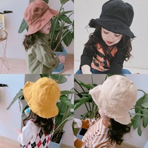 Parent-child burr fabric ins The same childrens Korean version of the girls hat female baby fisherman hat sun hat tide basin hat