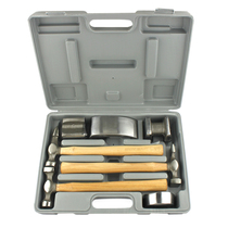 7-piece set of car sheet metal hammer concave repair multi-function sand board hammer Car repair sheet metal hammer auto repair tool